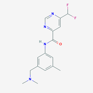 6-(difluoromethyl)-N-[3-[(dimethylamino)methyl]-5-methylphenyl]pyrimidine-4-carboxamide