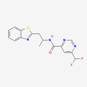 N-[1-(1,3-benzothiazol-2-yl)propan-2-yl]-6-(difluoromethyl)pyrimidine-4-carboxamide