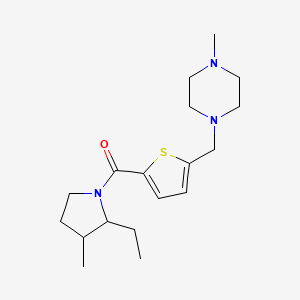 (2-Ethyl-3-methylpyrrolidin-1-yl)-[5-[(4-methylpiperazin-1-yl)methyl]thiophen-2-yl]methanone