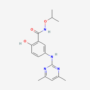 5-[(4,6-dimethylpyrimidin-2-yl)amino]-2-hydroxy-N-propan-2-yloxybenzamide