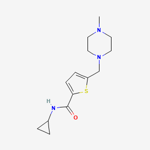 N-cyclopropyl-5-[(4-methylpiperazin-1-yl)methyl]thiophene-2-carboxamide