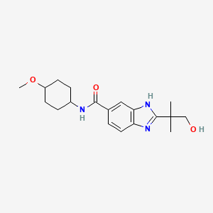 2-(1-hydroxy-2-methylpropan-2-yl)-N-(4-methoxycyclohexyl)-3H-benzimidazole-5-carboxamide