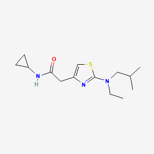 N-cyclopropyl-2-[2-[ethyl(2-methylpropyl)amino]-1,3-thiazol-4-yl]acetamide