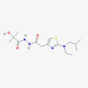 N'-[2-[2-[ethyl(2-methylpropyl)amino]-1,3-thiazol-4-yl]acetyl]-2-hydroxy-2-methylpropanehydrazide