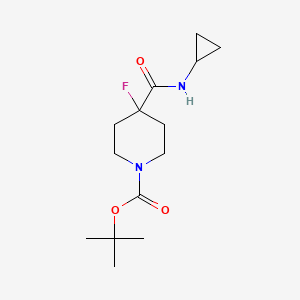 Tert-butyl 4-(cyclopropylcarbamoyl)-4-fluoropiperidine-1-carboxylate