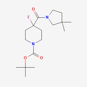 Tert-butyl 4-(3,3-dimethylpyrrolidine-1-carbonyl)-4-fluoropiperidine-1-carboxylate