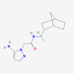 2-(5-aminopyrazol-1-yl)-N-[1-(2-bicyclo[2.2.1]heptanyl)ethyl]acetamide