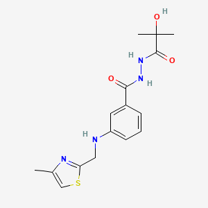 N'-(2-hydroxy-2-methylpropanoyl)-3-[(4-methyl-1,3-thiazol-2-yl)methylamino]benzohydrazide