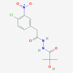 N'-[2-(4-chloro-3-nitrophenyl)acetyl]-2-hydroxy-2-methylpropanehydrazide