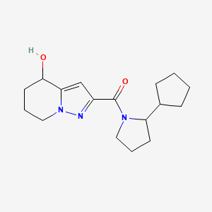 (2-Cyclopentylpyrrolidin-1-yl)-(4-hydroxy-4,5,6,7-tetrahydropyrazolo[1,5-a]pyridin-2-yl)methanone