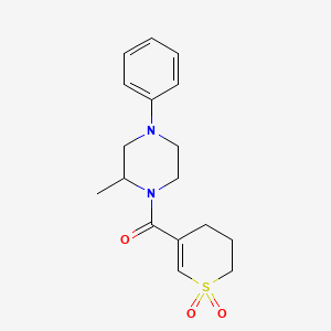 (1,1-dioxo-3,4-dihydro-2H-thiopyran-5-yl)-(2-methyl-4-phenylpiperazin-1-yl)methanone