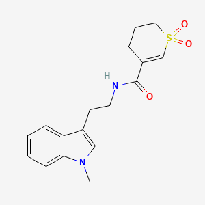 N-[2-(1-methylindol-3-yl)ethyl]-1,1-dioxo-3,4-dihydro-2H-thiopyran-5-carboxamide