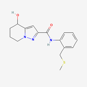 4-hydroxy-N-[2-(methylsulfanylmethyl)phenyl]-4,5,6,7-tetrahydropyrazolo[1,5-a]pyridine-2-carboxamide