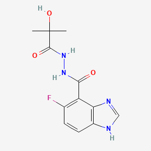 5-fluoro-N'-(2-hydroxy-2-methylpropanoyl)-1H-benzimidazole-4-carbohydrazide