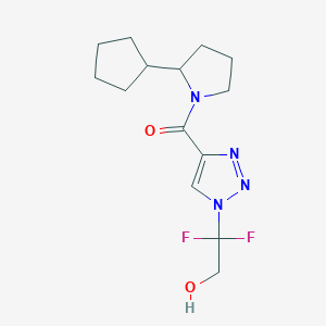 (2-Cyclopentylpyrrolidin-1-yl)-[1-(1,1-difluoro-2-hydroxyethyl)triazol-4-yl]methanone