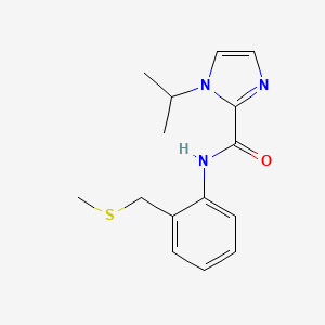 N-[2-(methylsulfanylmethyl)phenyl]-1-propan-2-ylimidazole-2-carboxamide