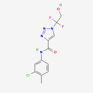 N-(3-chloro-4-methylphenyl)-1-(1,1-difluoro-2-hydroxyethyl)triazole-4-carboxamide