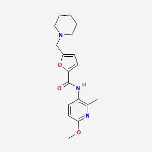 N-(6-methoxy-2-methylpyridin-3-yl)-5-(piperidin-1-ylmethyl)furan-2-carboxamide