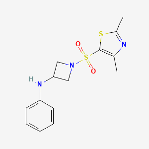 1-[(2,4-dimethyl-1,3-thiazol-5-yl)sulfonyl]-N-phenylazetidin-3-amine