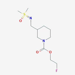 2-Fluoroethyl 3-[[[dimethyl(oxo)-lambda6-sulfanylidene]amino]methyl]piperidine-1-carboxylate