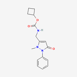 cyclobutyl N-[(2-methyl-5-oxo-1-phenylpyrazol-3-yl)methyl]carbamate