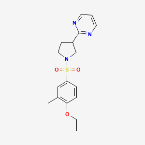 2-[1-(4-Ethoxy-3-methylphenyl)sulfonylpyrrolidin-3-yl]pyrimidine