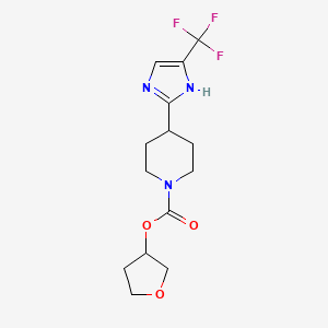 molecular formula C14H18F3N3O3 B7281487 oxolan-3-yl 4-[5-(trifluoromethyl)-1H-imidazol-2-yl]piperidine-1-carboxylate 