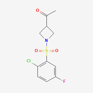 1-[1-(2-Chloro-5-fluorophenyl)sulfonylazetidin-3-yl]ethanone