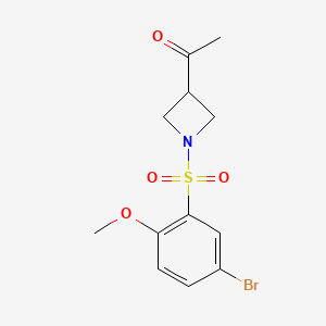 1-[1-(5-Bromo-2-methoxyphenyl)sulfonylazetidin-3-yl]ethanone