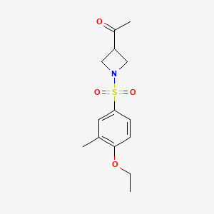 1-[1-(4-Ethoxy-3-methylphenyl)sulfonylazetidin-3-yl]ethanone