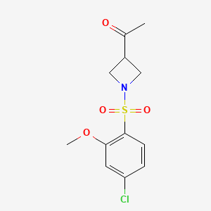 1-[1-(4-Chloro-2-methoxyphenyl)sulfonylazetidin-3-yl]ethanone