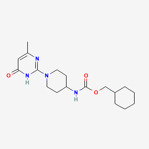 cyclohexylmethyl N-[1-(4-methyl-6-oxo-1H-pyrimidin-2-yl)piperidin-4-yl]carbamate