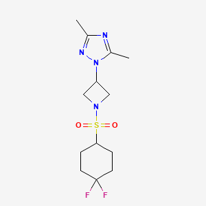 1-[1-(4,4-Difluorocyclohexyl)sulfonylazetidin-3-yl]-3,5-dimethyl-1,2,4-triazole