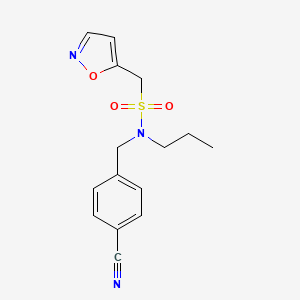 N-[(4-cyanophenyl)methyl]-1-(1,2-oxazol-5-yl)-N-propylmethanesulfonamide