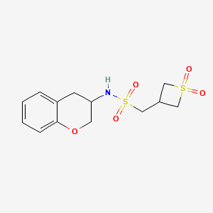 N-(3,4-dihydro-2H-chromen-3-yl)-1-(1,1-dioxothietan-3-yl)methanesulfonamide