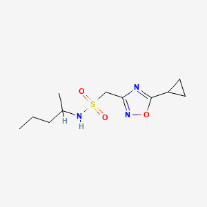 1-(5-cyclopropyl-1,2,4-oxadiazol-3-yl)-N-pentan-2-ylmethanesulfonamide