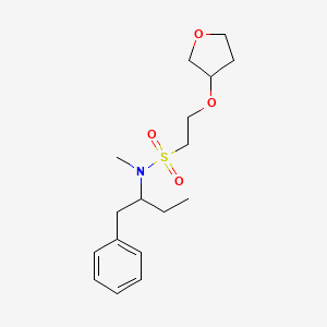 N-methyl-2-(oxolan-3-yloxy)-N-(1-phenylbutan-2-yl)ethanesulfonamide