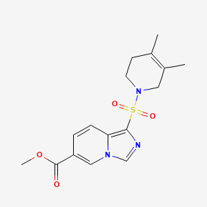 methyl 1-[(4,5-dimethyl-3,6-dihydro-2H-pyridin-1-yl)sulfonyl]imidazo[1,5-a]pyridine-6-carboxylate