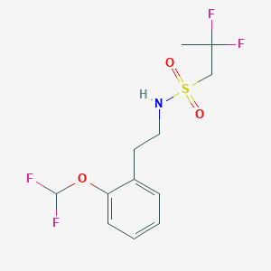 N-[2-[2-(difluoromethoxy)phenyl]ethyl]-2,2-difluoropropane-1-sulfonamide