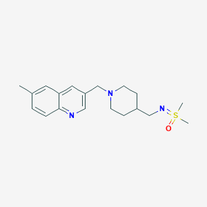 molecular formula C19H27N3OS B7282153 Dimethyl-[[1-[(6-methylquinolin-3-yl)methyl]piperidin-4-yl]methylimino]-oxo-lambda6-sulfane 