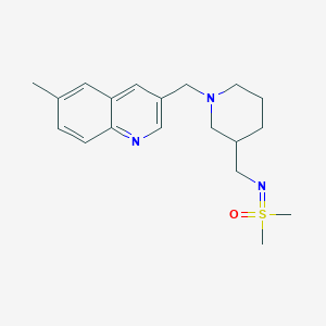 molecular formula C19H27N3OS B7282191 Dimethyl-[[1-[(6-methylquinolin-3-yl)methyl]piperidin-3-yl]methylimino]-oxo-lambda6-sulfane 