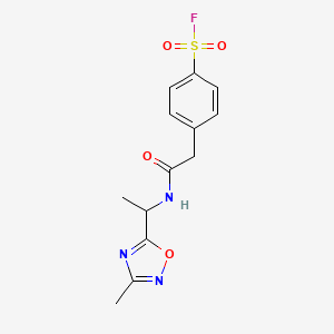 4-[2-[1-(3-Methyl-1,2,4-oxadiazol-5-yl)ethylamino]-2-oxoethyl]benzenesulfonyl fluoride