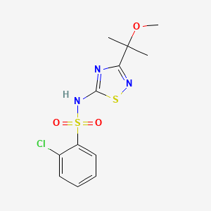 2-chloro-N-[3-(2-methoxypropan-2-yl)-1,2,4-thiadiazol-5-yl]benzenesulfonamide