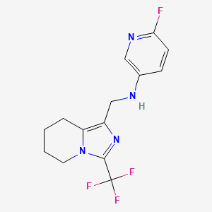 6-fluoro-N-[[3-(trifluoromethyl)-5,6,7,8-tetrahydroimidazo[1,5-a]pyridin-1-yl]methyl]pyridin-3-amine