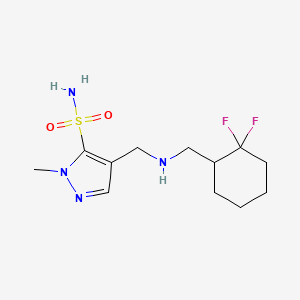 4-[[(2,2-Difluorocyclohexyl)methylamino]methyl]-2-methylpyrazole-3-sulfonamide