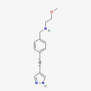 2-methoxy-N-[[4-[2-(1H-pyrazol-4-yl)ethynyl]phenyl]methyl]ethanamine