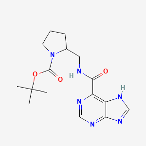 tert-butyl 2-[(7H-purine-6-carbonylamino)methyl]pyrrolidine-1-carboxylate