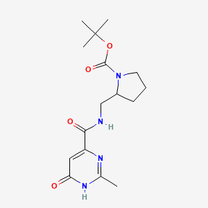 tert-butyl 2-[[(2-methyl-6-oxo-1H-pyrimidine-4-carbonyl)amino]methyl]pyrrolidine-1-carboxylate