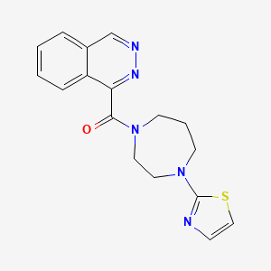 molecular formula C17H17N5OS B7284083 Phthalazin-1-yl-[4-(1,3-thiazol-2-yl)-1,4-diazepan-1-yl]methanone 