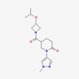 1-(1-Methylpyrazol-4-yl)-5-(3-propan-2-yloxyazetidine-1-carbonyl)piperidin-2-one